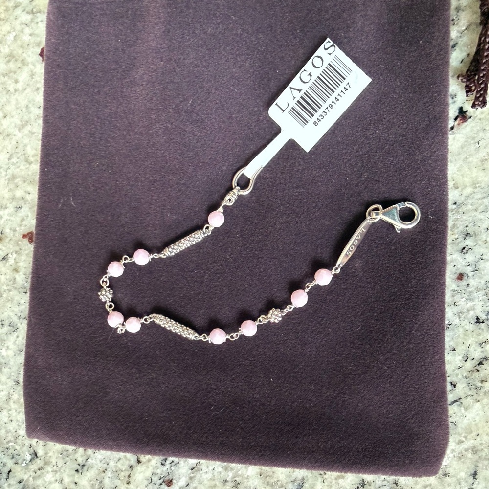 Caviar Icon Pink Ceramic Bead Bracelet  from LAGOS Size S(6) or L(8)